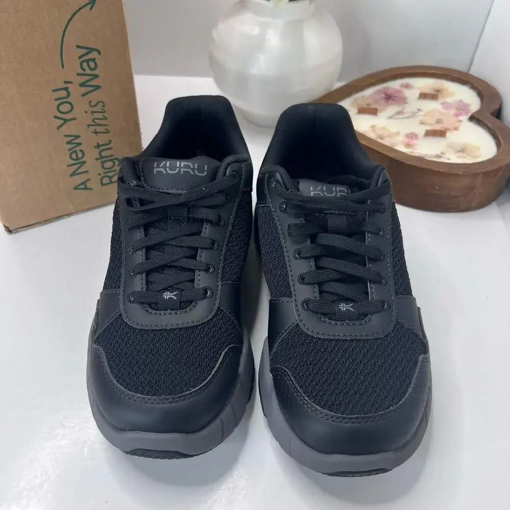 Kuru Quantum 2.0 Walking Comfort Sneaker Jet Black/Slate Gray Women 8M Tried On